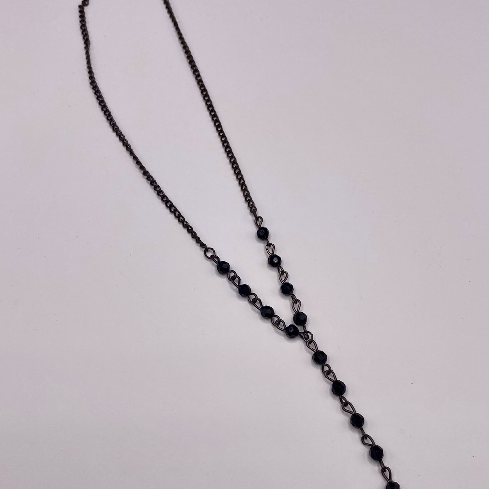 Elegant Black Beaded Necklace